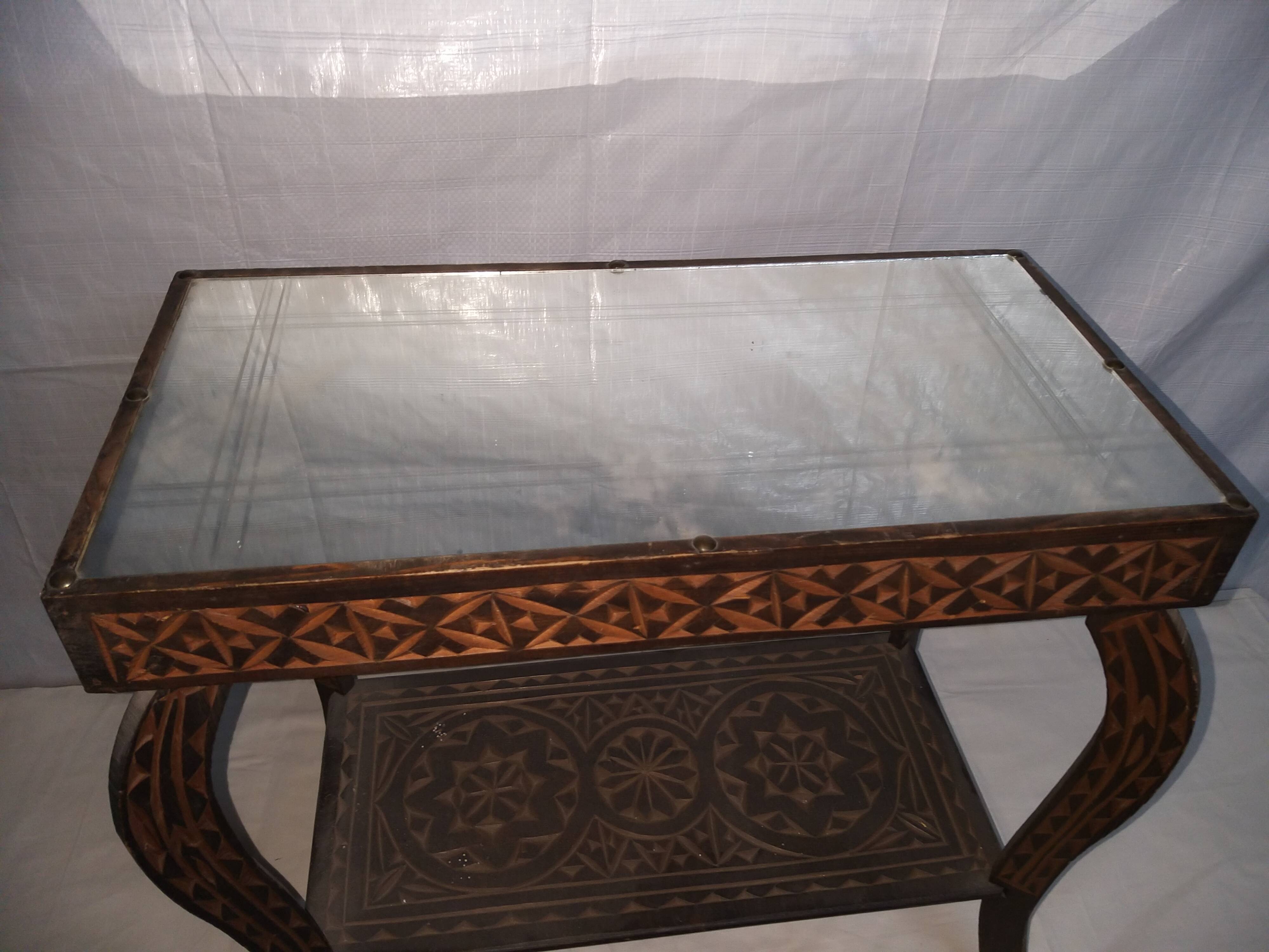 Table d'appoint avec miroir
