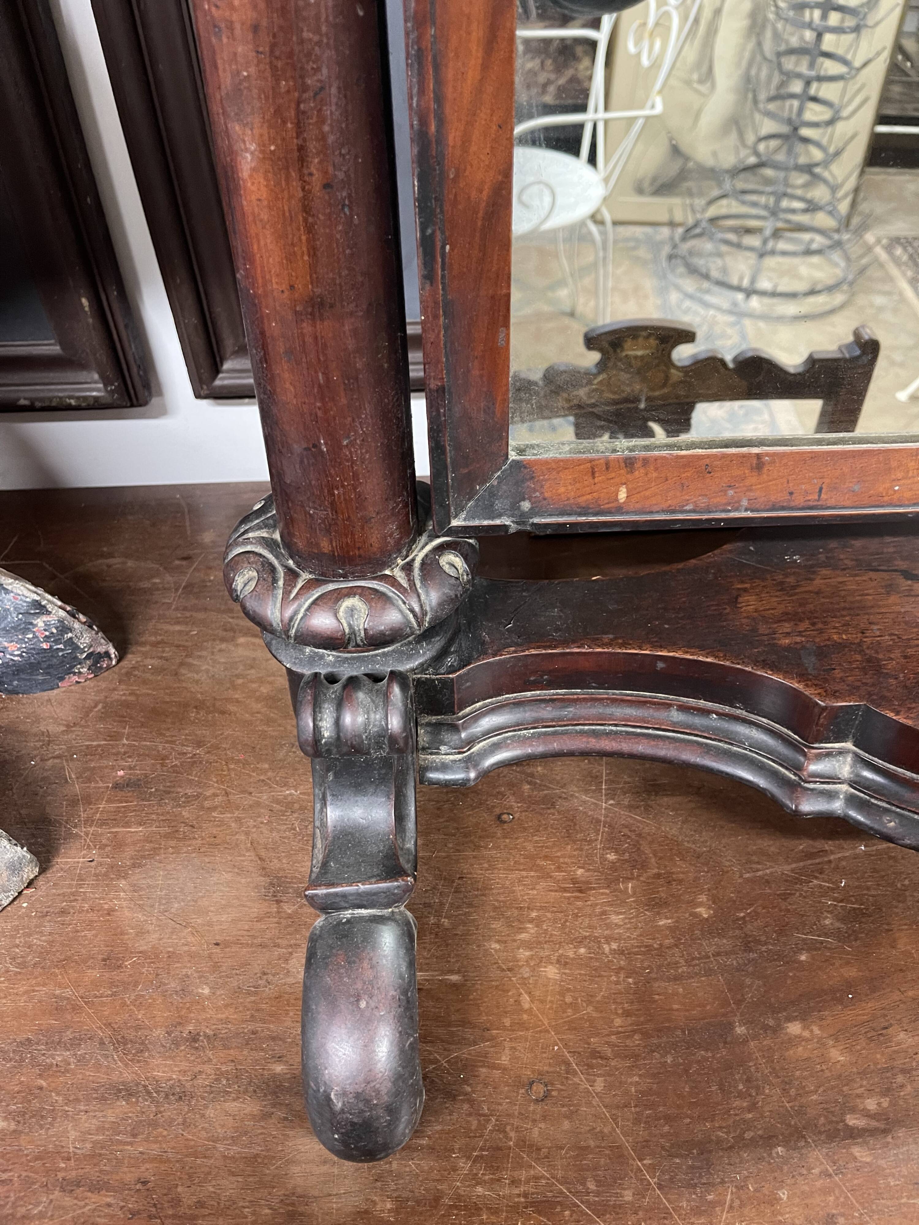 Psyche mirror in mahogany