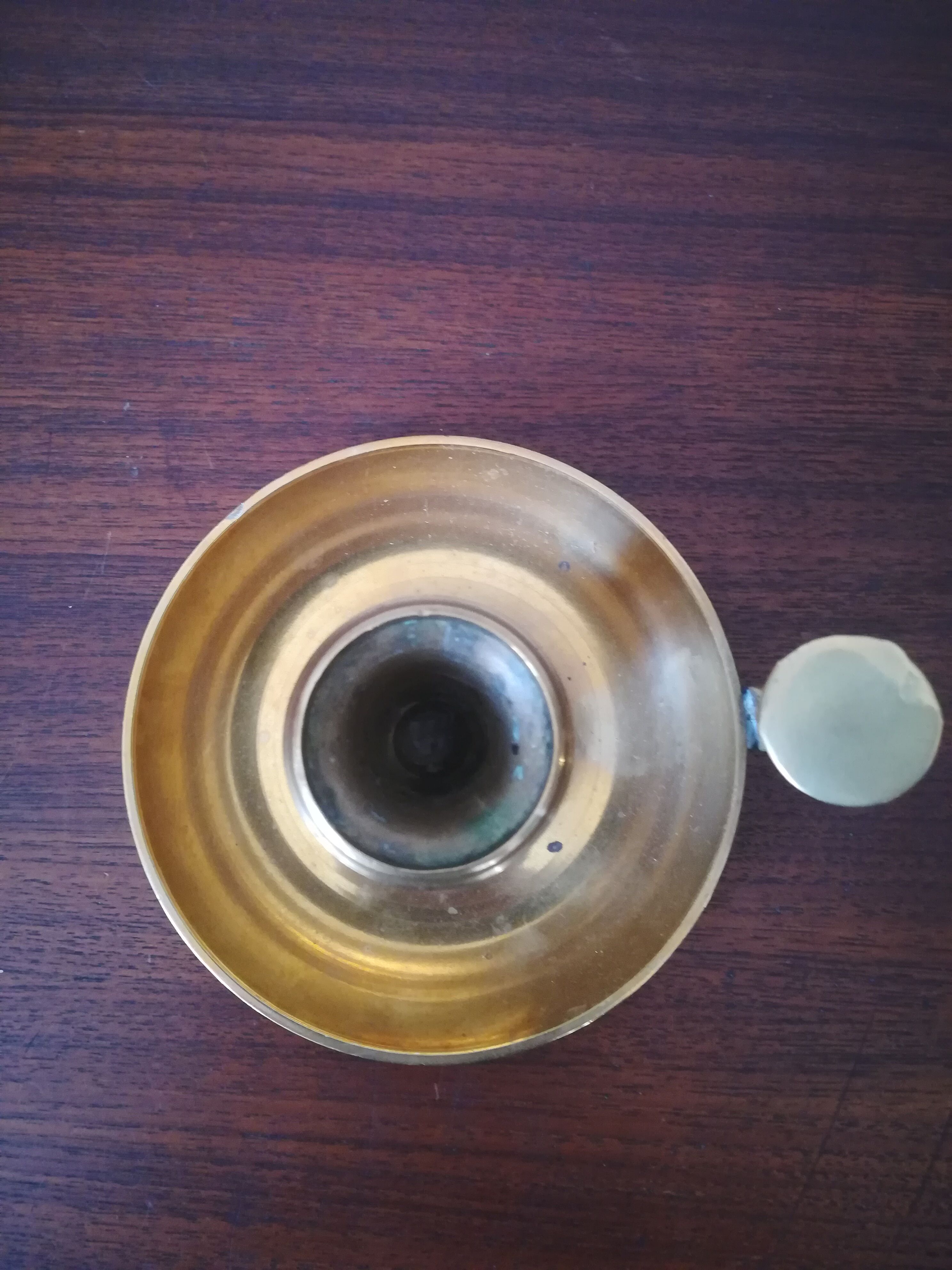 Brass cellar rat candlestick