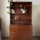 Bookcase, teak chest of drawers, 1960