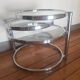 Glass and chrome coffee table