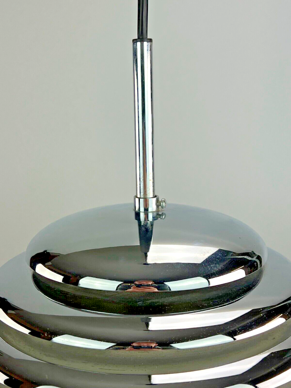 Kazuo Motozawa Saturno chrome design pendant light from the 60s