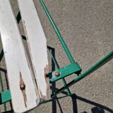 Set of 4 folding wrought iron bistro chairs