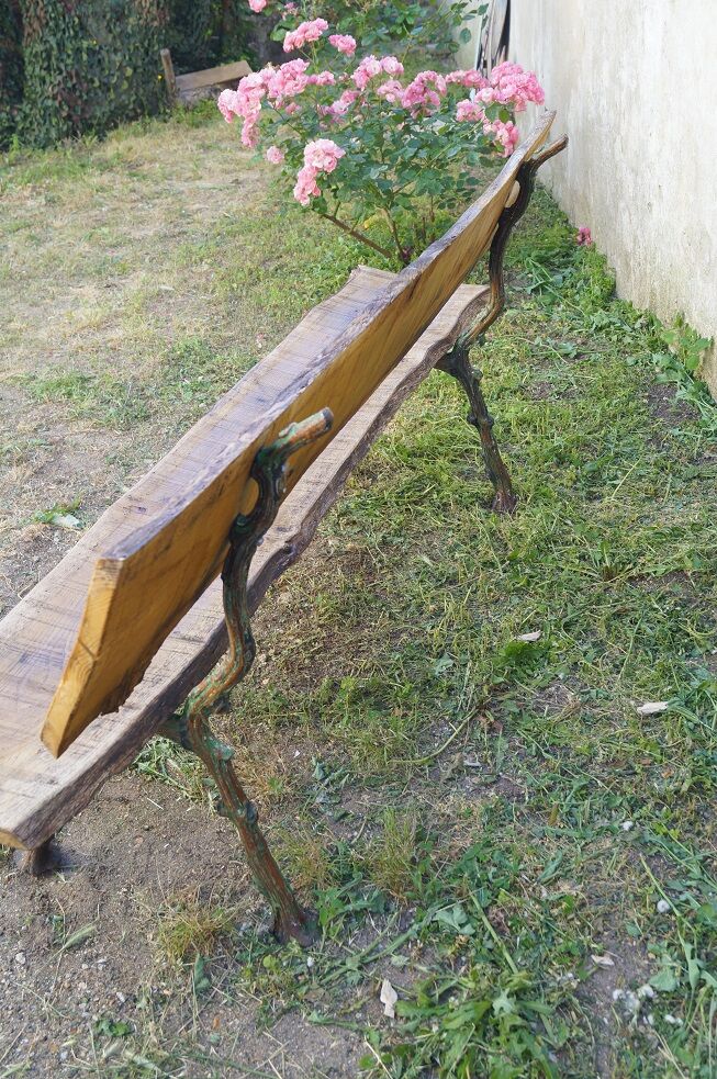 Cast iron and wood garden bench 1900