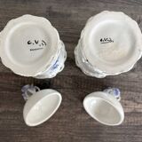 2 small porcelain pots from Capodimonte