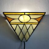 Art Deco style stained glass wall light