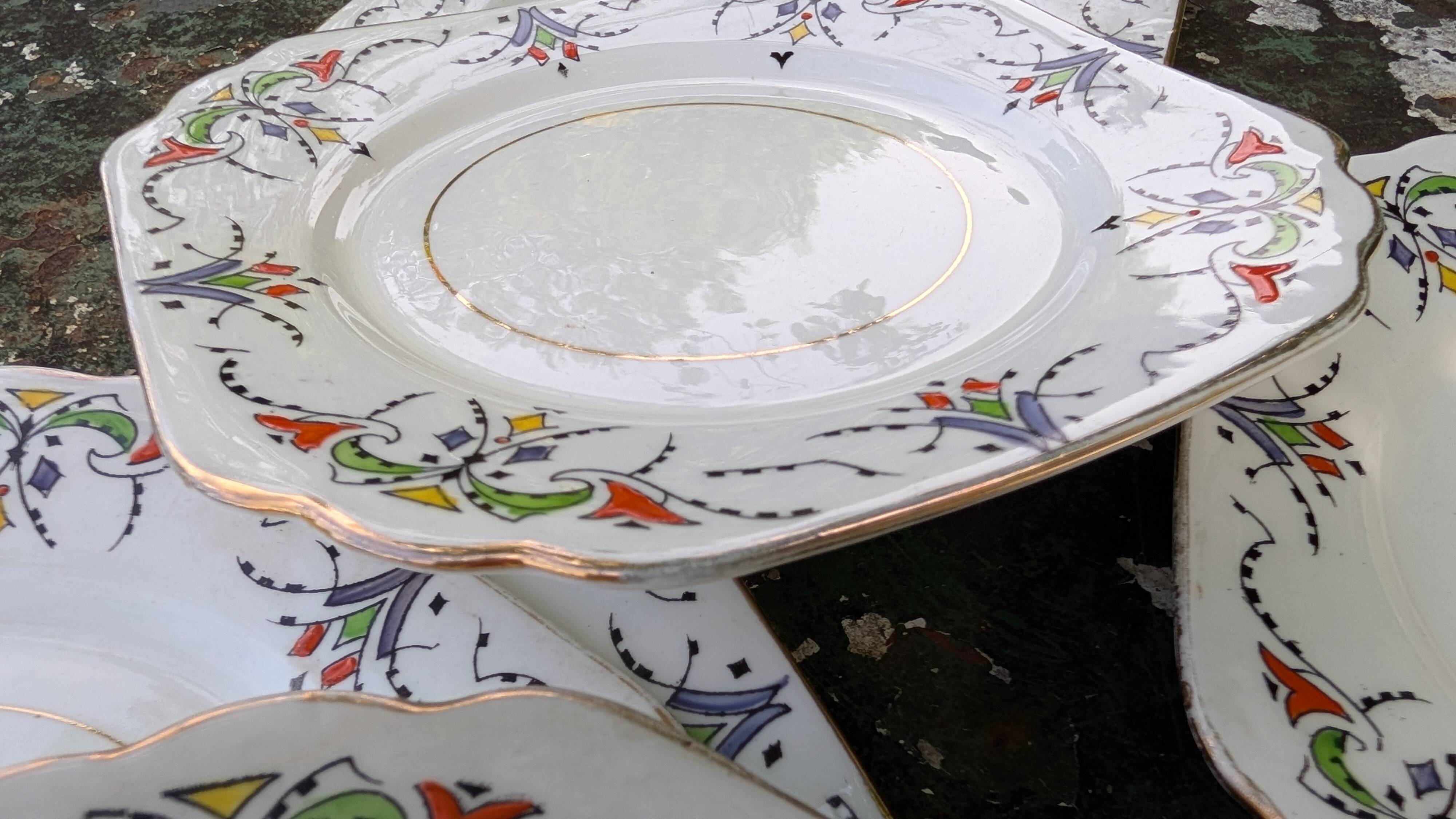 Art Deco English plates Gladstone