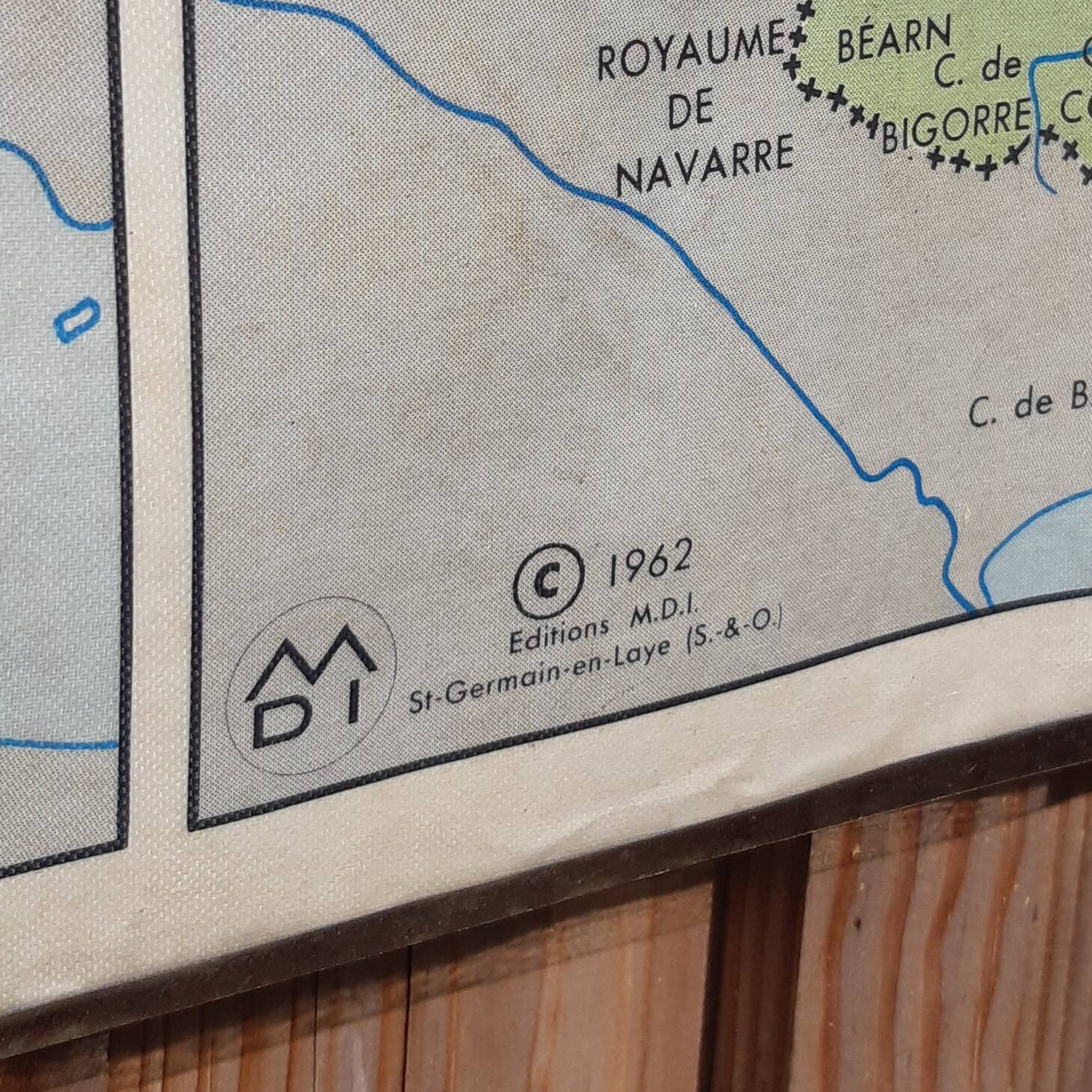 MDI school map "The territorial formation of France"