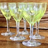 Service of 5 aperitif wine glasses in uraline