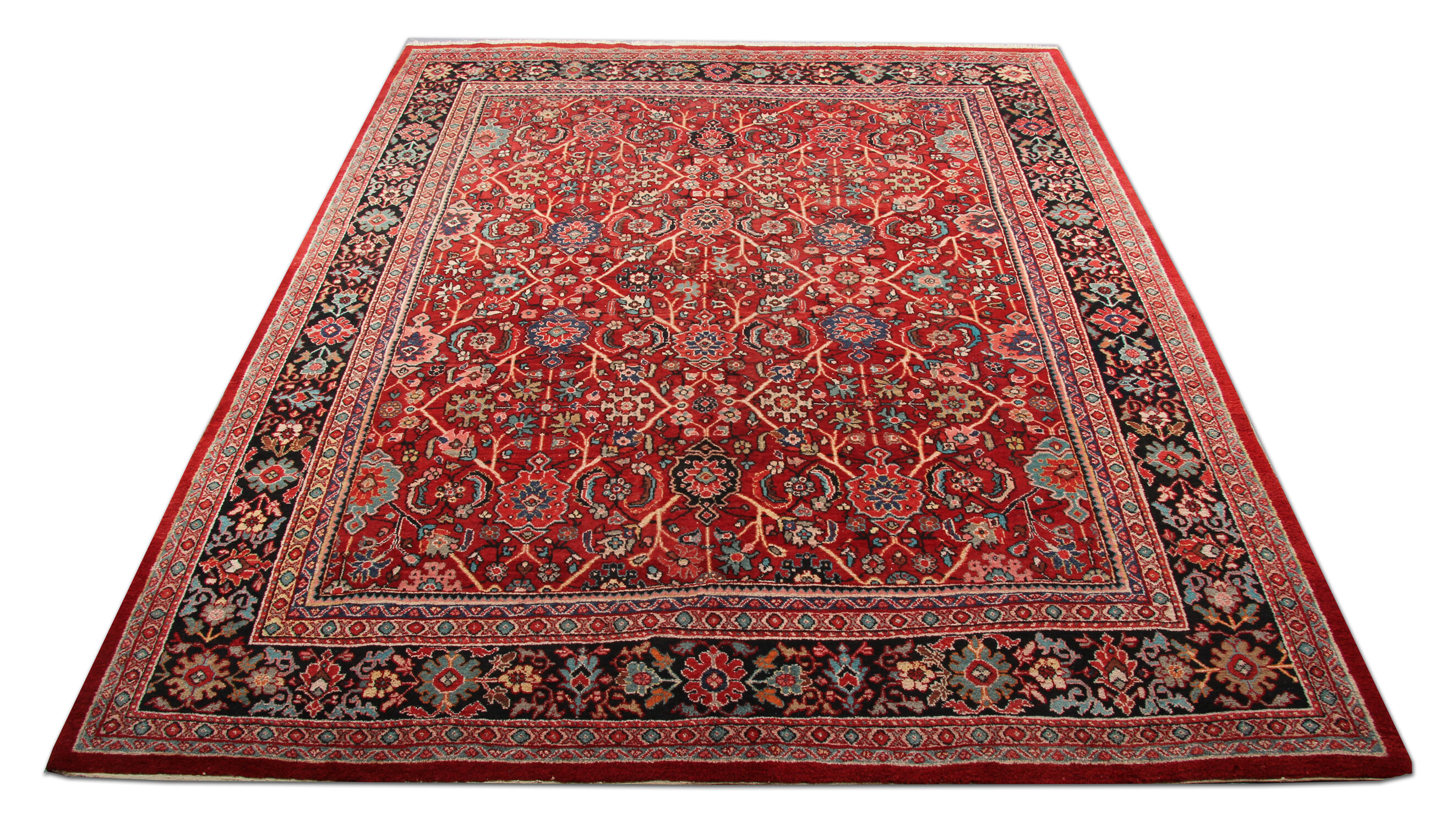 Traditional red rug fine handwoven wool area rug carpet- 275x360cm