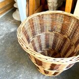 Braided wicker basket