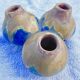 Vase 3 balls in enamelled ceramic