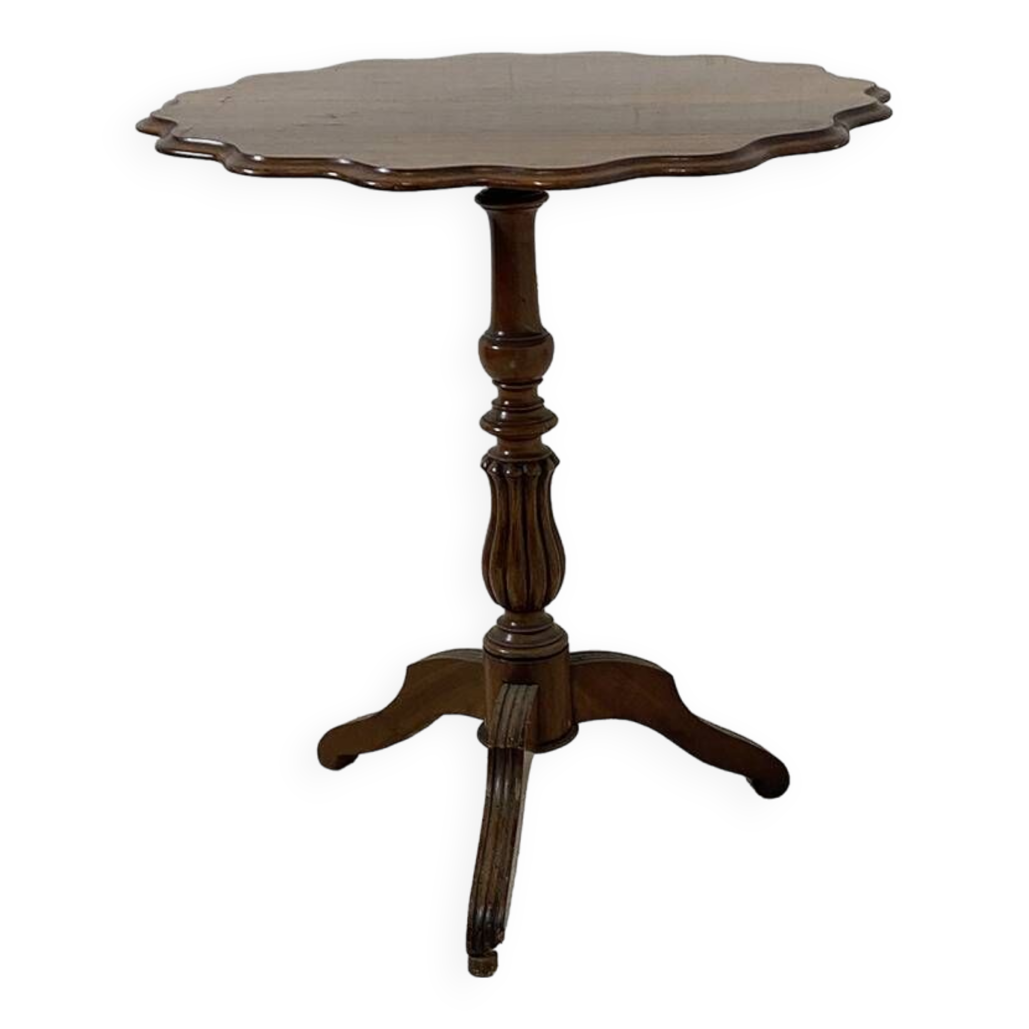 19th century pedestal table with tilting top
