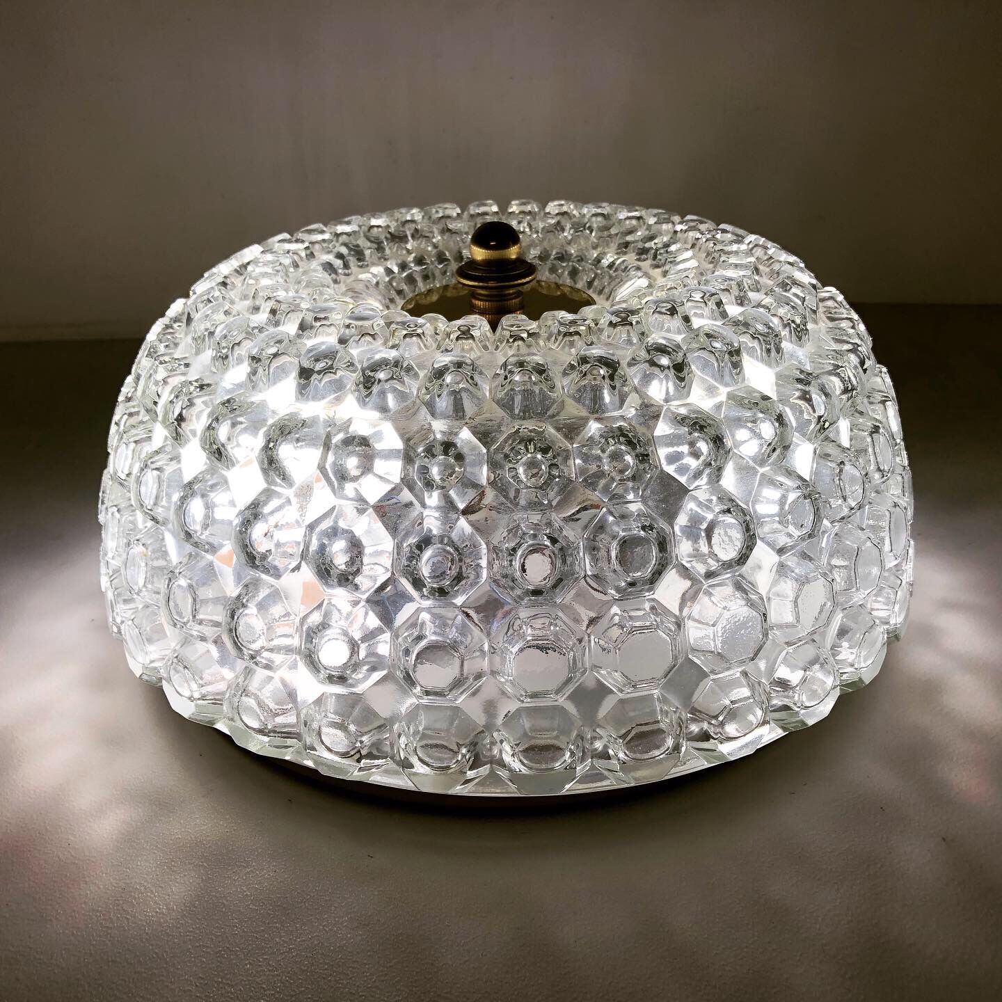 Limburg glass & brass ceiling light by Helena Tynell