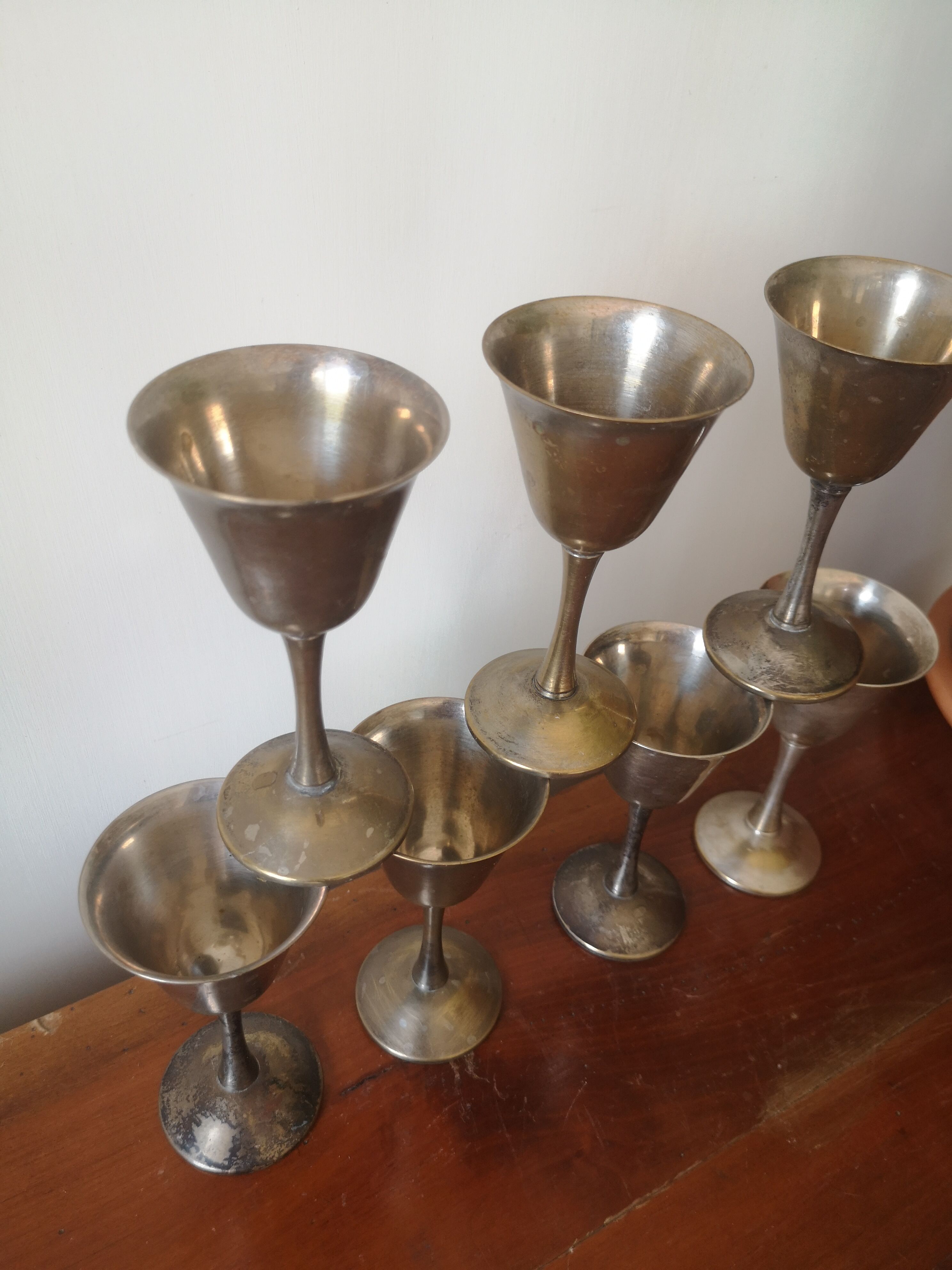 Metal liquor glasses