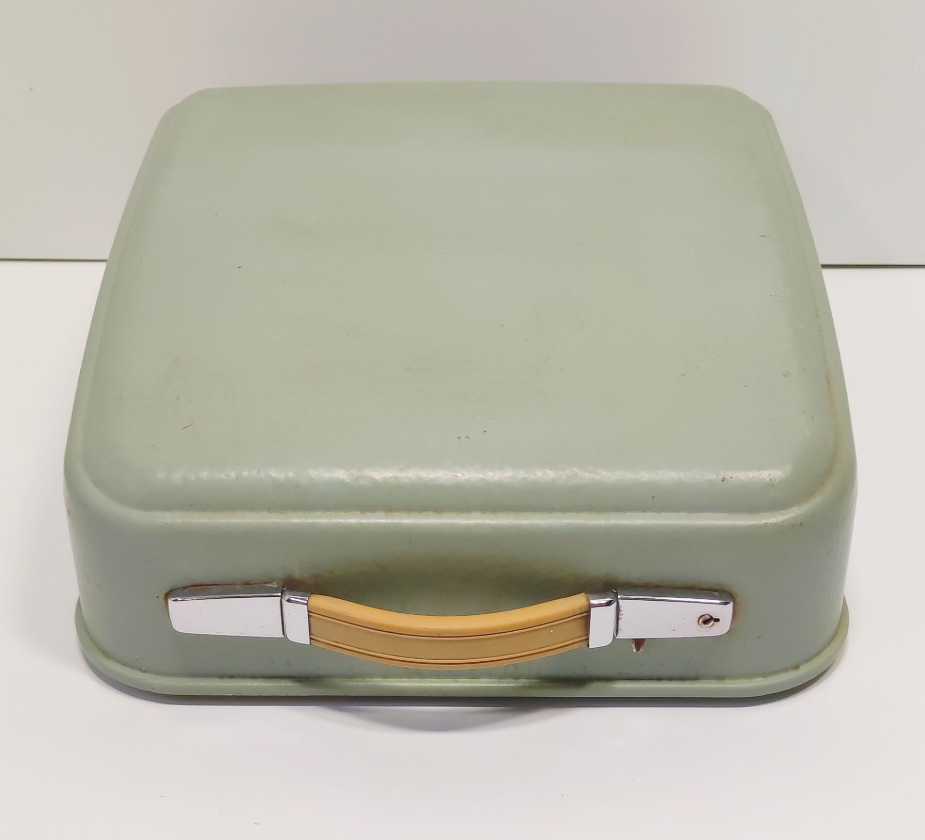Hermes 3000 green blue typewriter