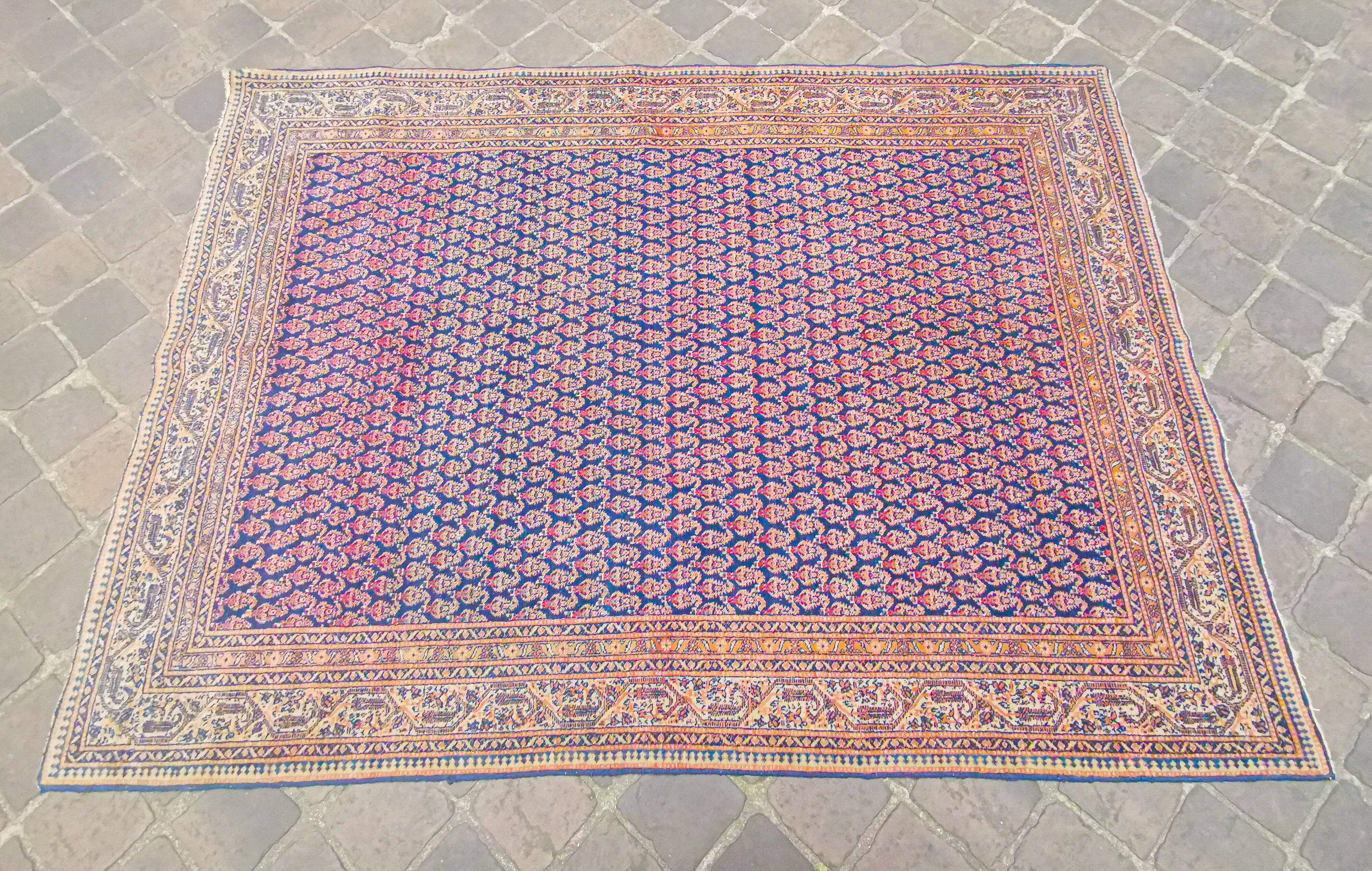 Ancient handmade Persian Oriental rug Myr 1.90 x 1 .40 m