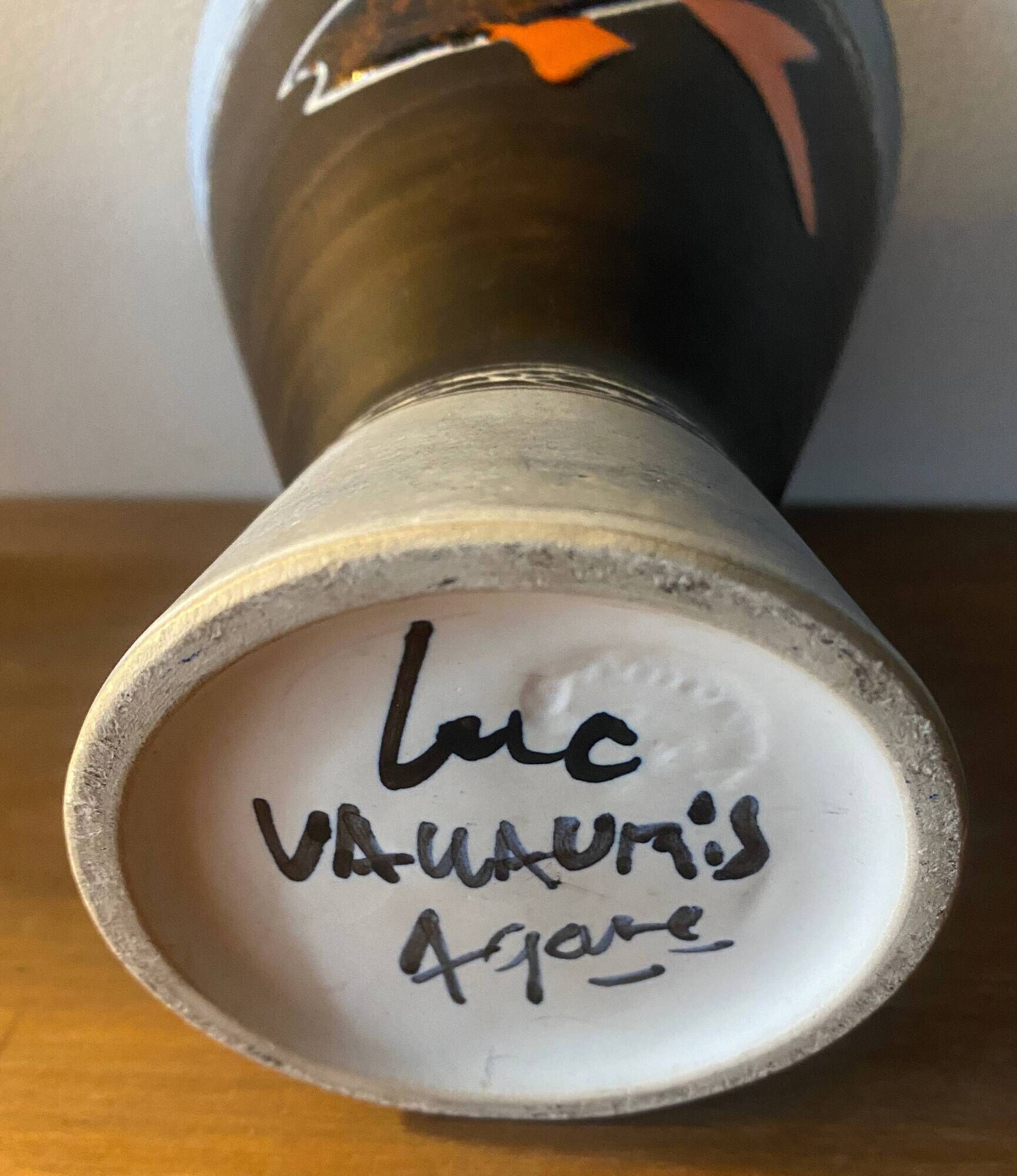 Diabolo vase Auguste Lucchesi dit luc (born in 1913) Vallauris