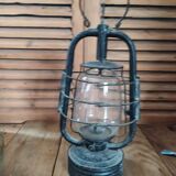 Very old black oil storm lamp