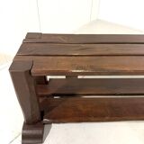 Large brutalist oak bench wall table 1900’s