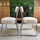 Paire de chaises traîneau vintages rénovées