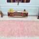 Tapis de couloir turc vintage rose pastel doux 3x10, 110x313 cm SK 70357