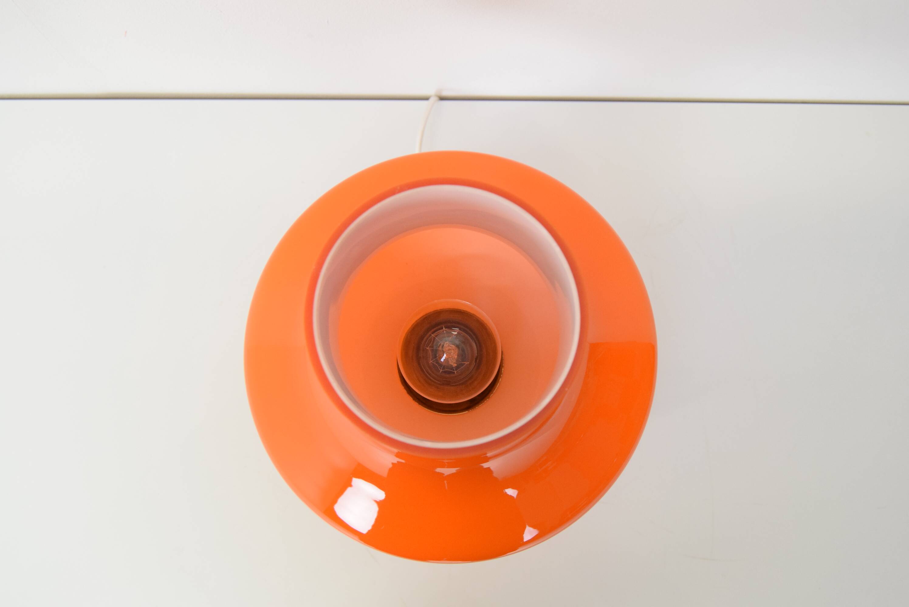 Large glass table lamp, by Stepan Tabery for OPP Jihlava, 1970's.