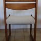 4 vintage brutalist chairs, reupholstered in cotton/linen.