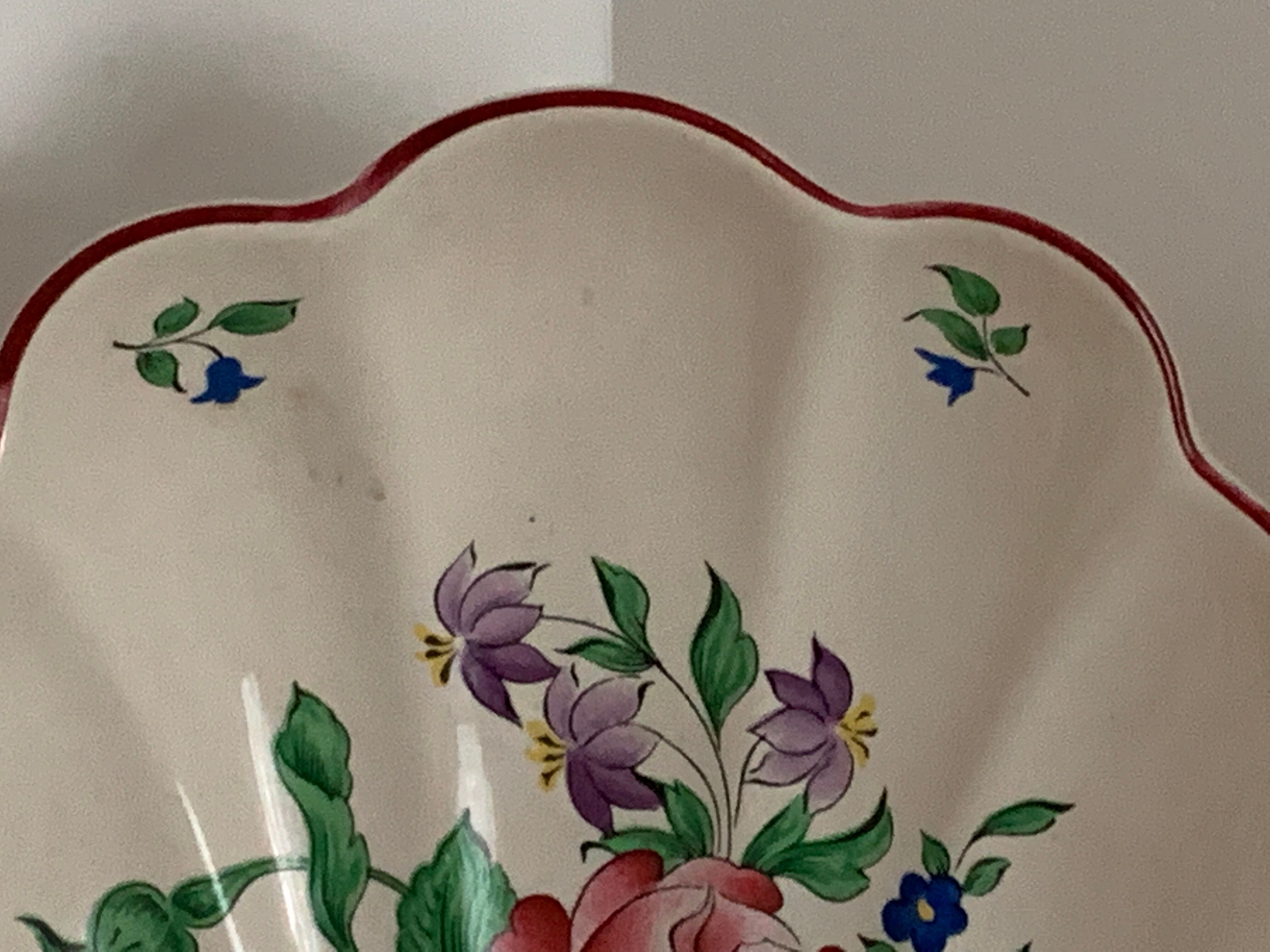 Ravier old earthenware shell KG Lunéville