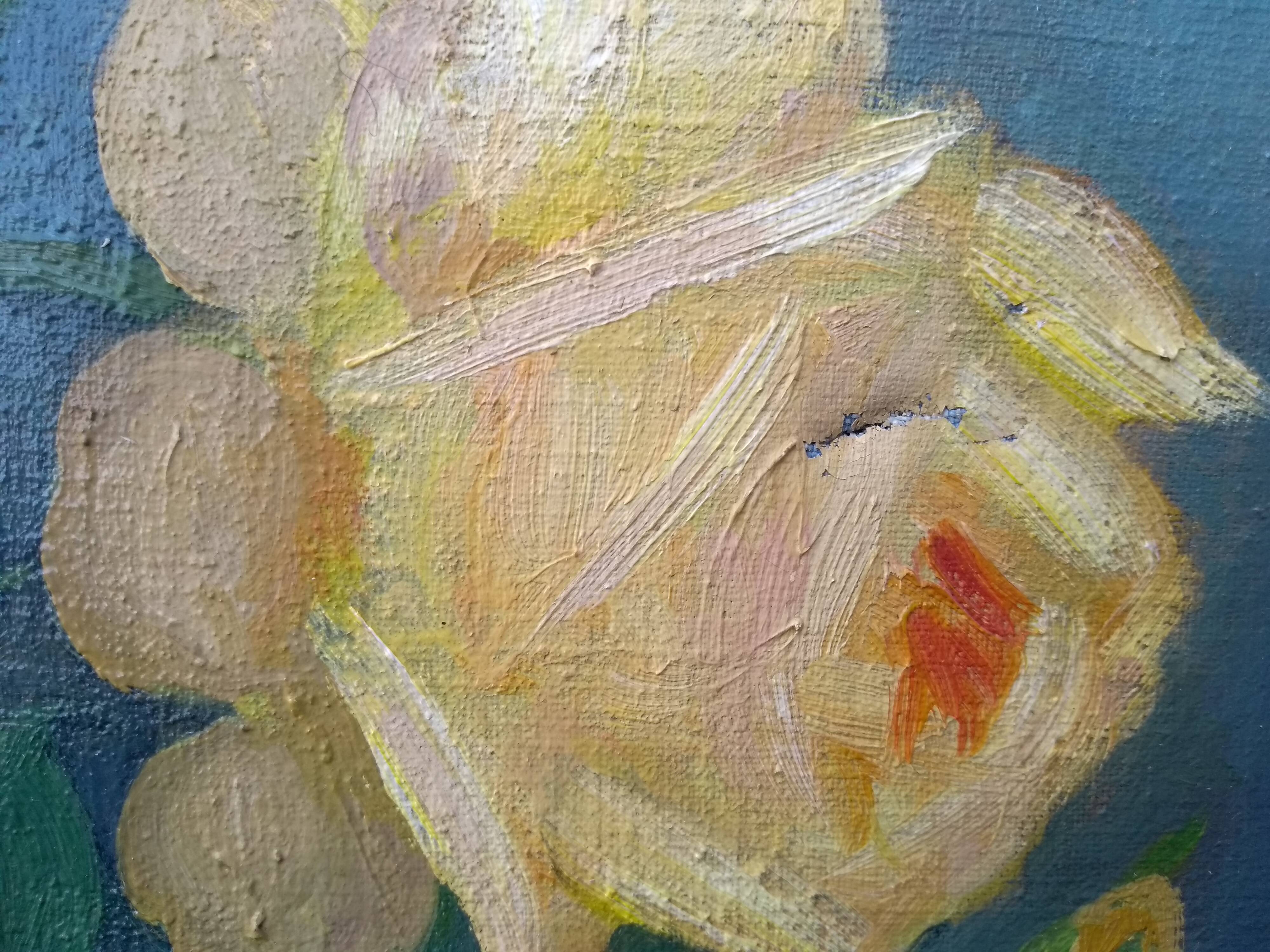 Painting bouquet of flowers by Lucien Le Guern