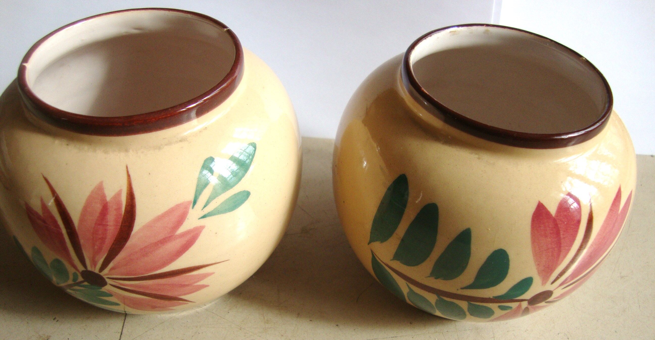 Paire de vases boule Keraluc Quimper