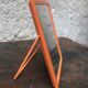 Orange vintage barber mirror 14x19cm