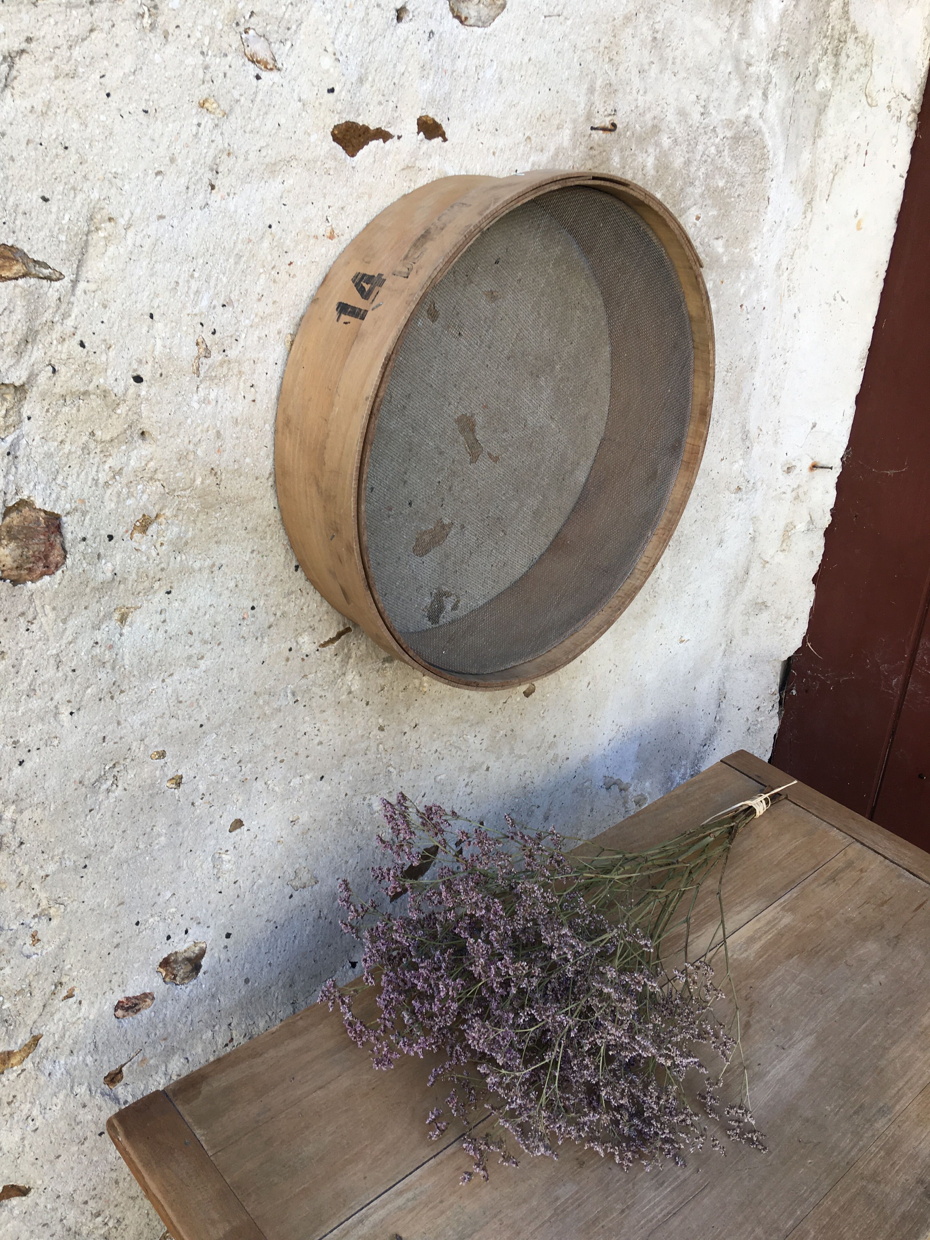 Vintage wooden sieve