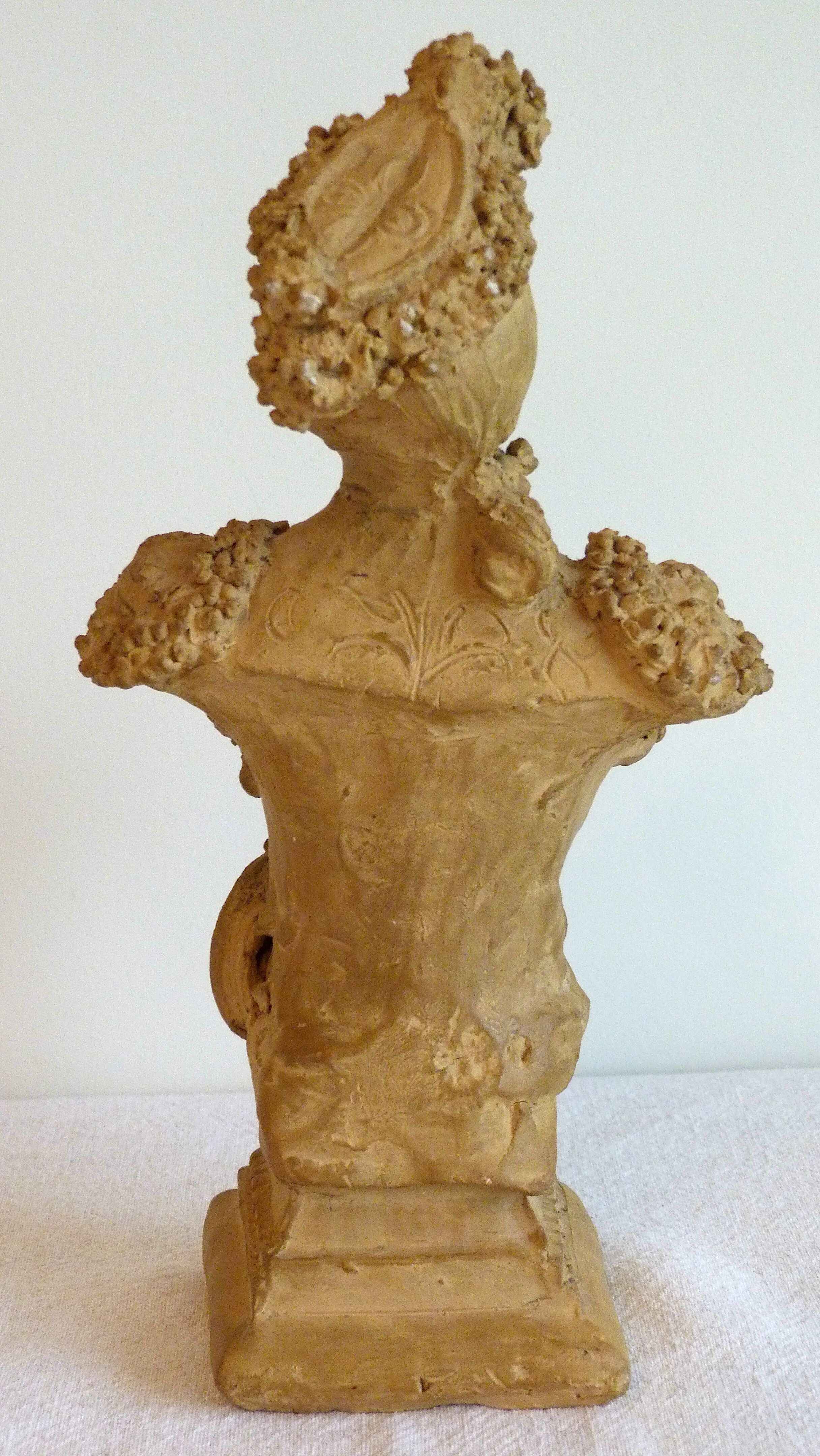 Terracotta bust of a woman signed Torcuato Tasso Y Nadal