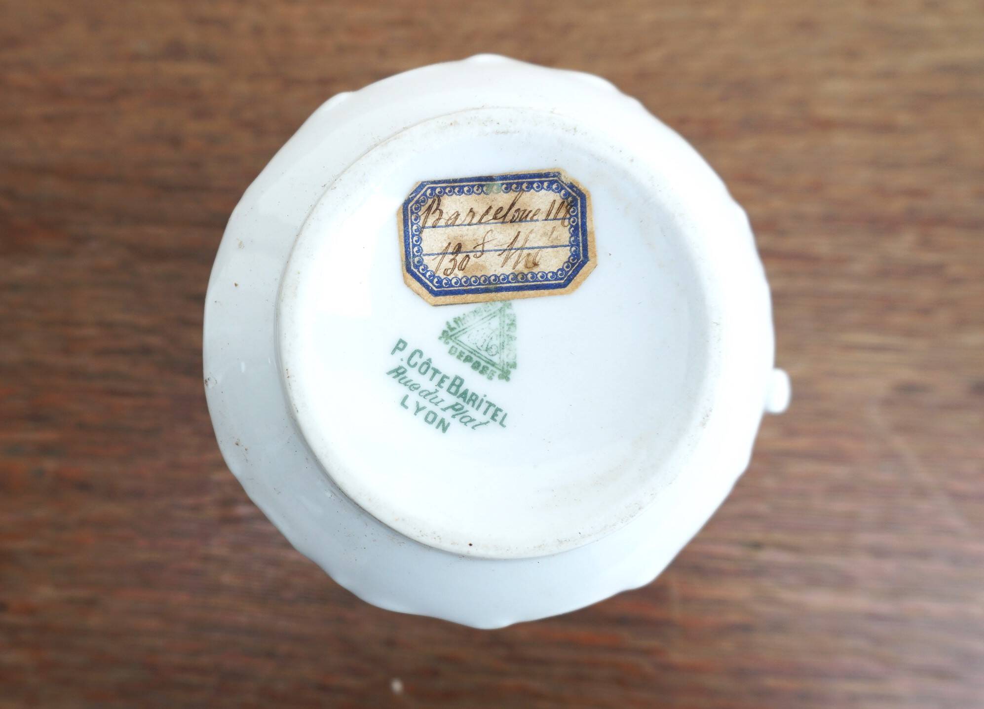 Limoges porcelain coffee service for Maison Baritel Lyon circa 1900