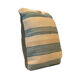 Handwoven blue cream striped wool cushion cover