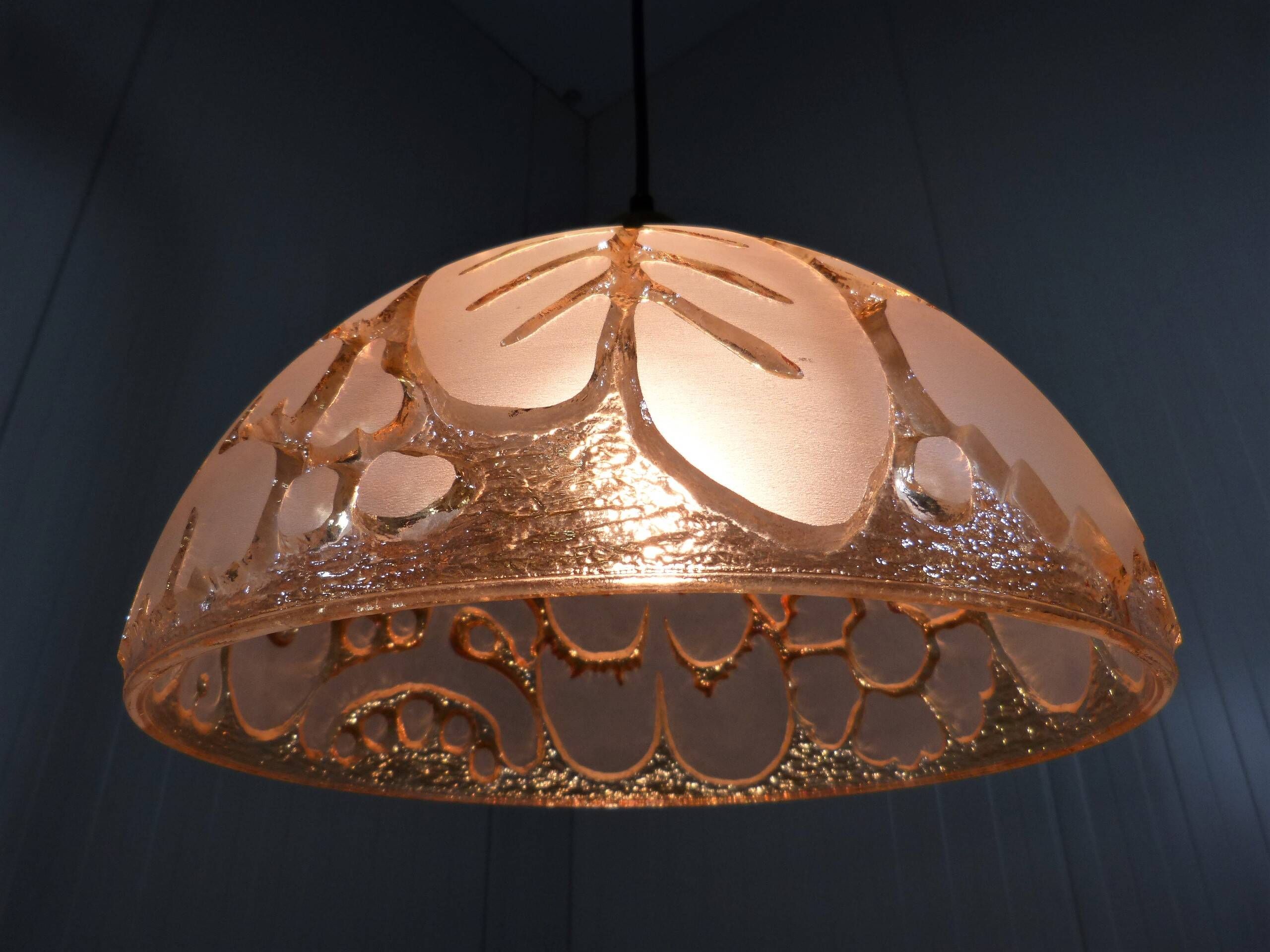 Peill & Putzler glass hanging lamp 1960-70’s
