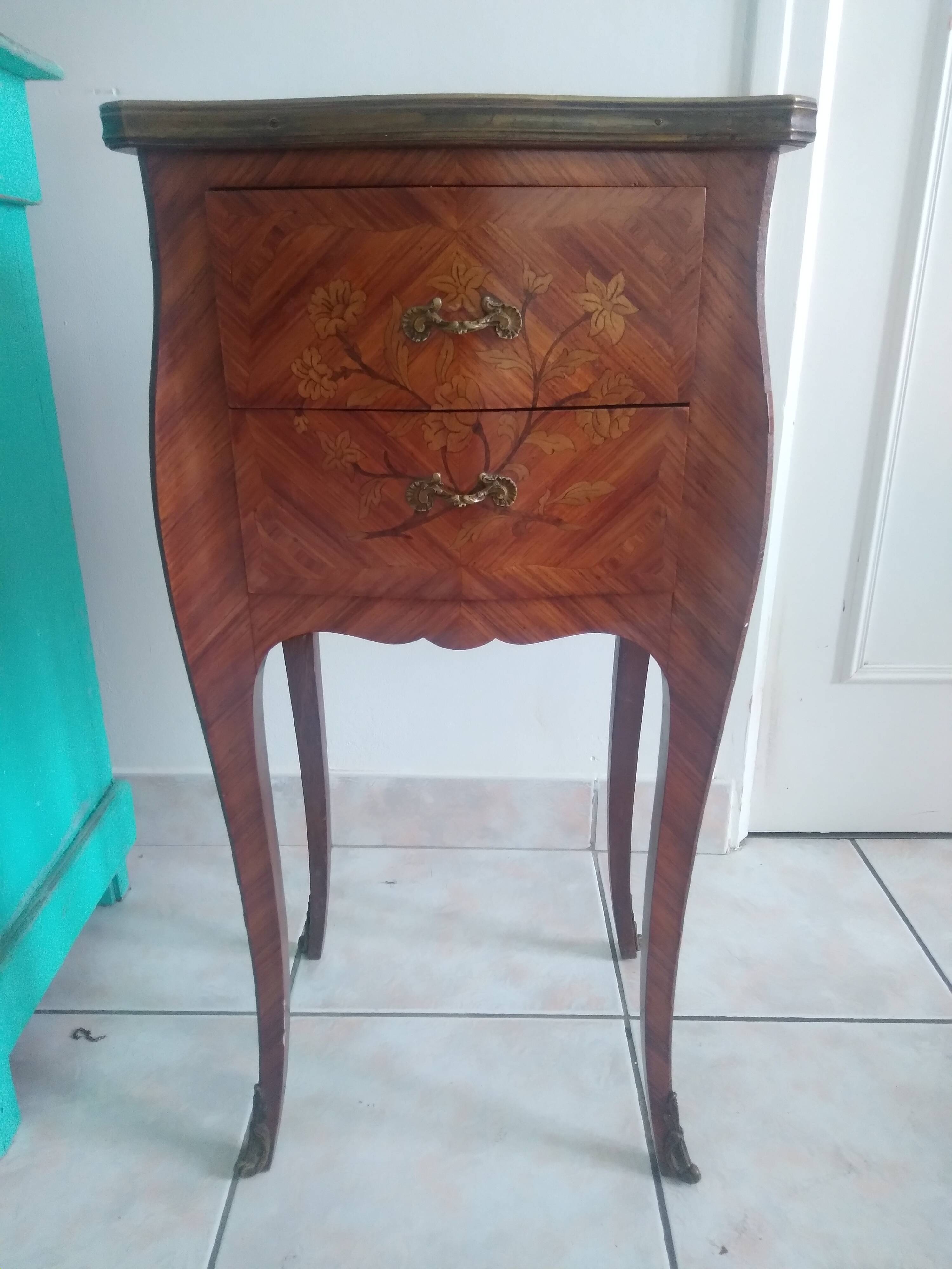 Louis XV marquetry bedside table