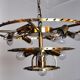 Chandelier Murano iridescent glass Venini, 3 levels, Italy, 1960