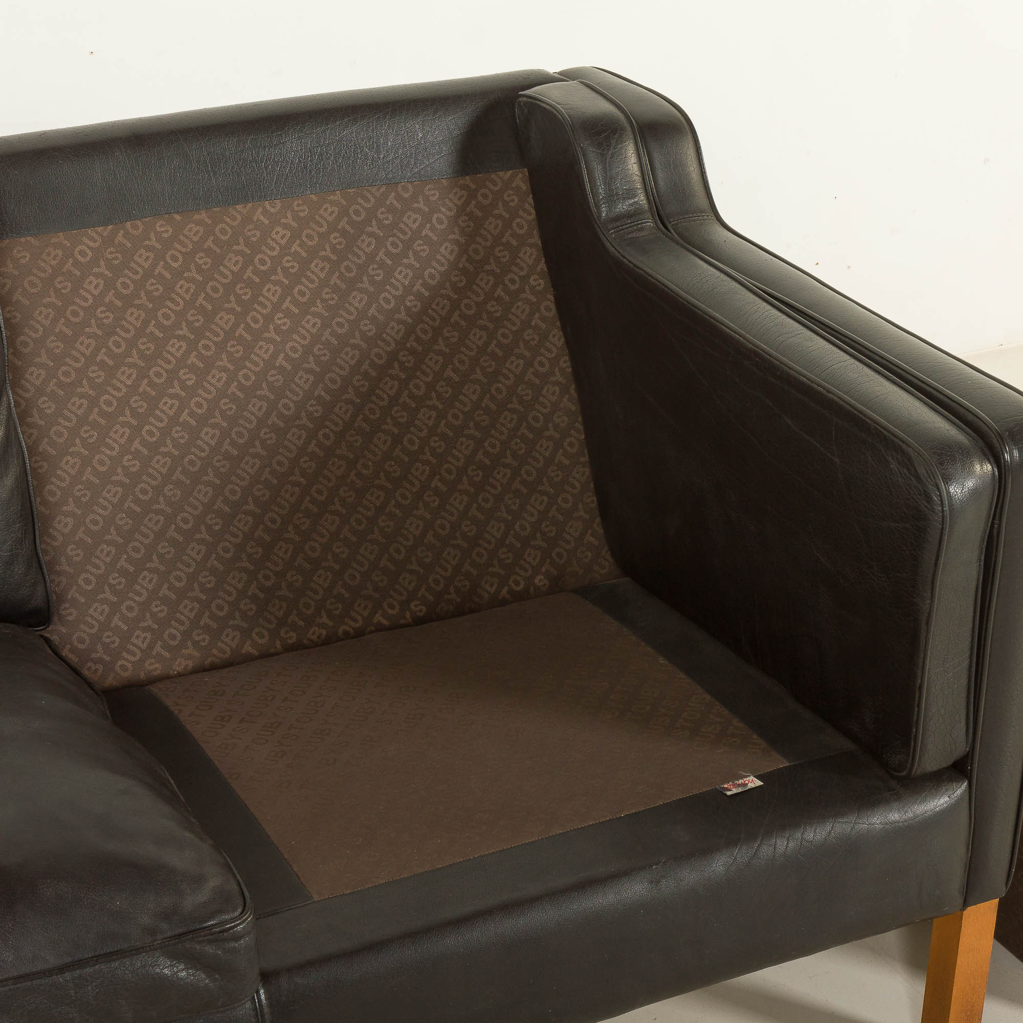 Stouby leather sofa, Denmark 1970s