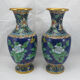 Paire de vases en bronze émail cloisonné chinois chine