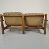 3-Seater vintage sofa modular Aztec motif