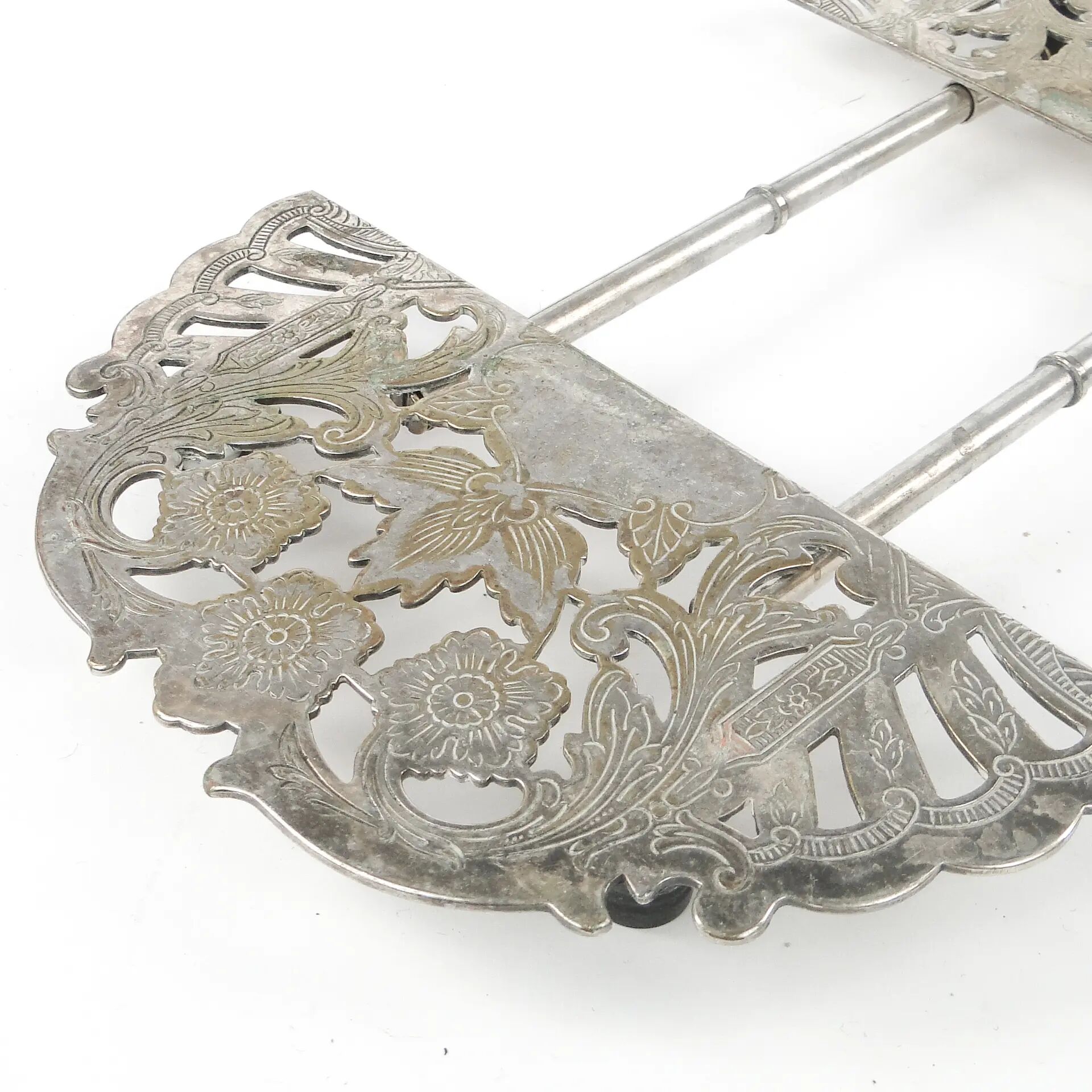 Rococo  tray, silver-plated brass, Denmark, 1960s