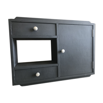 Vintage pharmacy bathroom cabinet wood