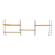 Étagère murale scandinave modulable, circa 1960