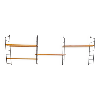 Modular Scandinavian wall shelf, circa 1960