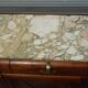 Art Deco sideboard in walnut with a marble top