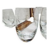 Set of 5 orangeade glasses