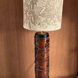 Table lamp on printing roll with floral lampshade floor lamp
