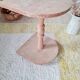 Brutalist side table in raw wood